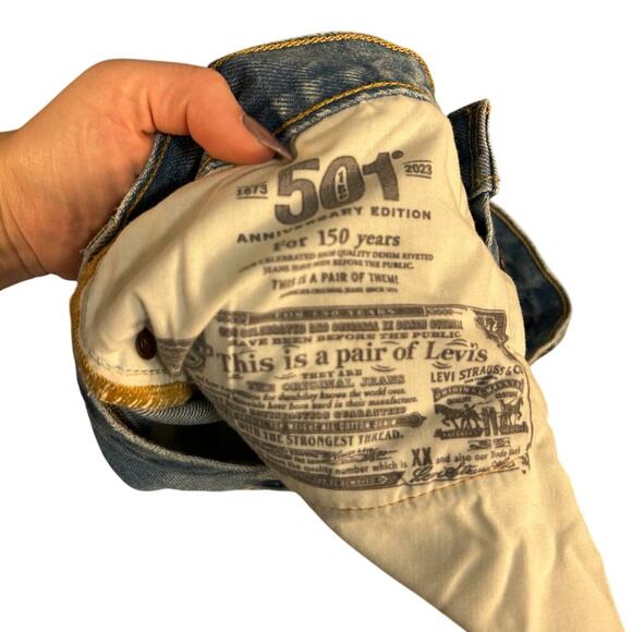 Womens Levis 501xx 150 Checker Heart Patch Shorts 30" Butterfly July 4th - Picture 8 of 8